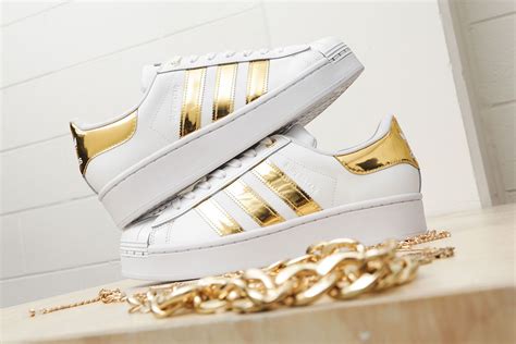 metallic gold adidas superstar.